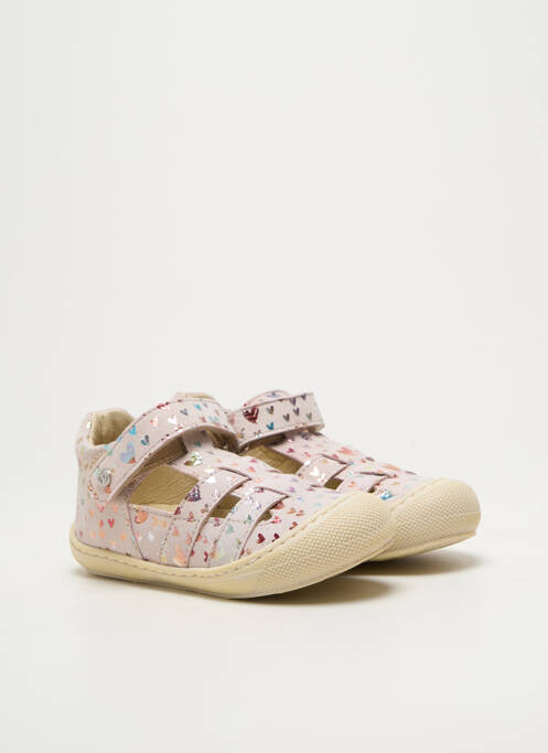 Bottillons fermeture scratch bout rond rose NATURINO fille