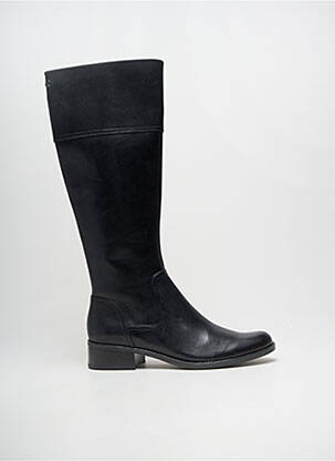 Bottes tissage satiné talon de 4 à 6cm noir CAPRICE femme