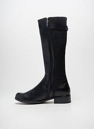 Bottes tissage satiné talon de 4 à 6cm noir CAPRICE femme