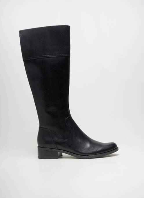 Bottes tissage satiné talon de 4 à 6cm noir CAPRICE femme