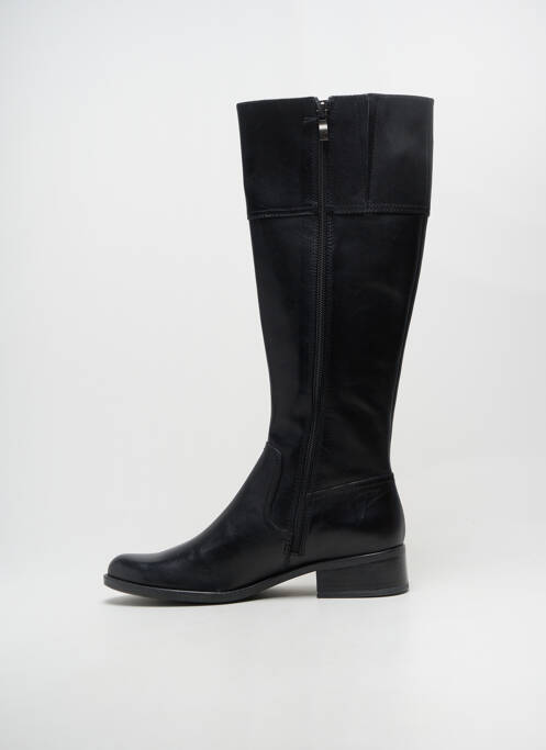 Bottes tissage satiné talon de 4 à 6cm noir CAPRICE femme