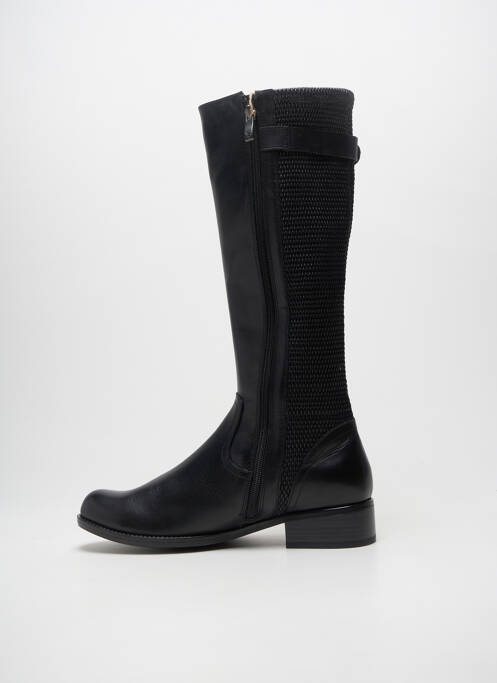 Bottes tissage satiné talon de 4 à 6cm noir CAPRICE femme
