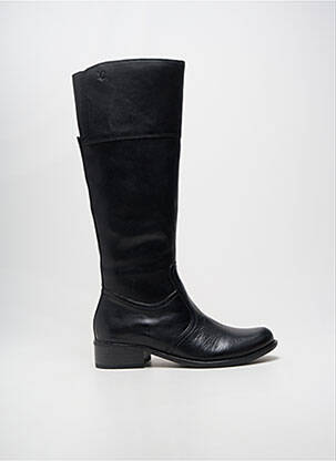 Bottes tissage satiné talon de 4 à 6cm noir CAPRICE femme
