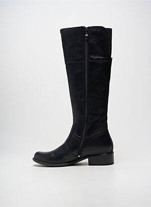 Bottes tissage satiné talon de 4 à 6cm noir CAPRICE femme