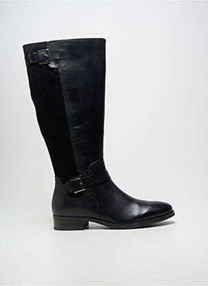 Bottes tissage satiné talon plat jusqu'à 3cm noir CAPRICE femme