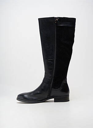 Bottes tissage satiné talon plat jusqu'à 3cm noir CAPRICE femme