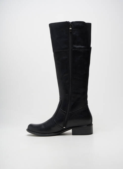 Bottes tissage satiné talon de 4 à 6cm noir CAPRICE femme