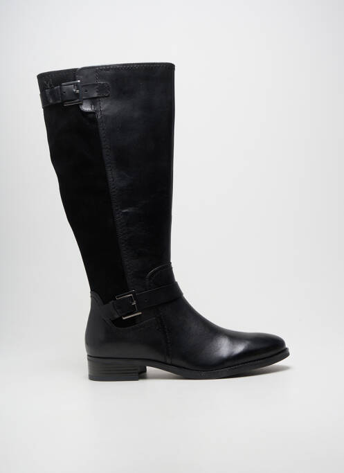 Bottes tissage satiné talon plat jusqu'à 3cm noir CAPRICE femme