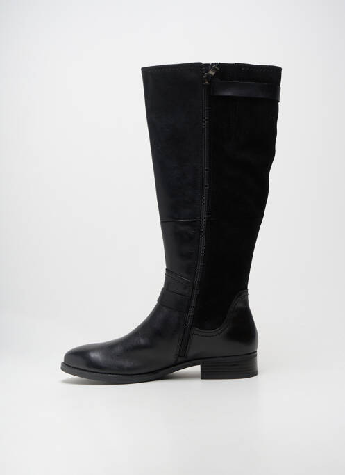 Bottes tissage satiné talon plat jusqu'à 3cm noir CAPRICE femme