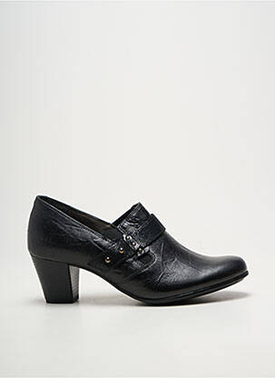 Derbies tissage satiné talon de 4 à 6cm noir ALPINA femme