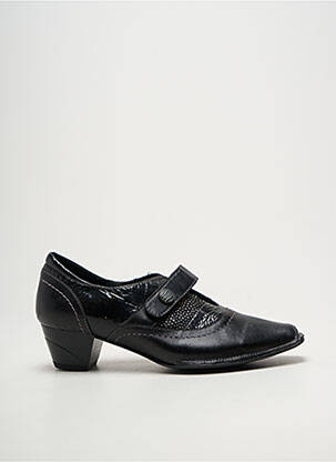 Derbies effet froissé talon de 4 à 6cm noir GEO-REINO femme