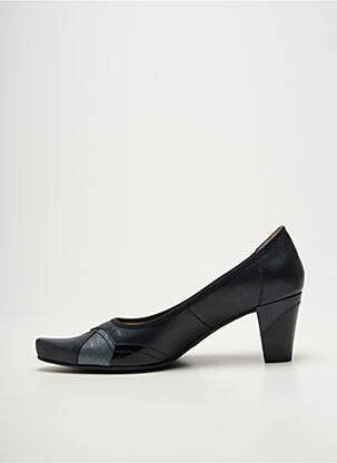 Escarpins tissage satiné talon de 4 à 6cm noir GEO-REINO femme