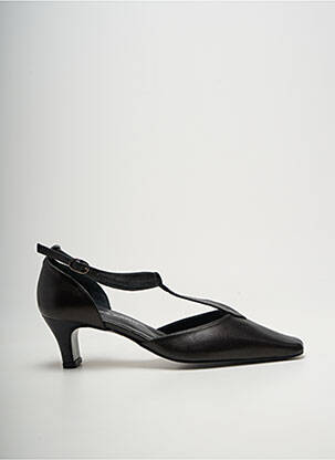 Escarpins tissage satiné talon de 4 à 6cm noir BRENDA ZARO femme