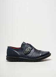 Chaussures de confort tissage satiné talon plat jusqu'à 3cm bleu NICE femme