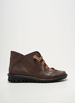 Bottines/boots bout rond talon plat jusqu'à 3cm marron NICE femme