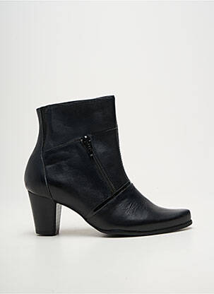 Bottines/boots tissage satiné talon de 4 à 6cm noir GEO-REINO femme