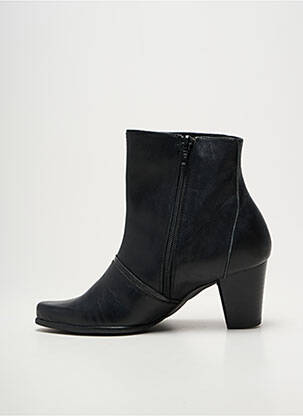 Bottines/boots tissage satiné talon de 4 à 6cm noir GEO-REINO femme