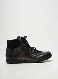 Bottines/boots tissage satiné talon plat jusqu'à 3cm noir FOLIE'S femme
