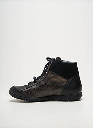 Bottines/boots tissage satiné talon plat jusqu'à 3cm noir FOLIE'S femme
