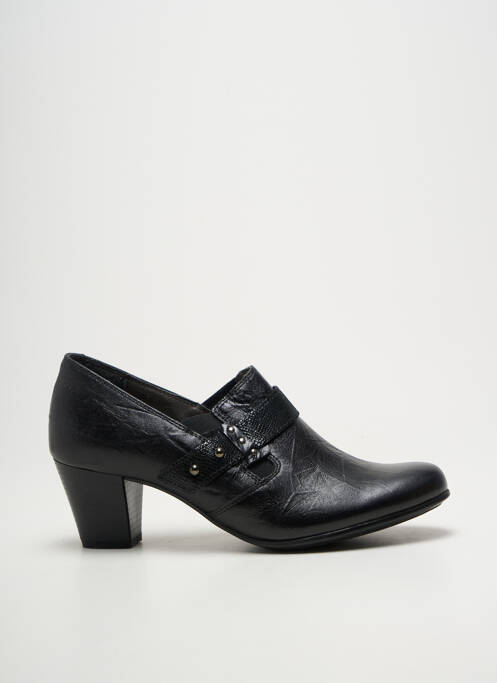 Derbies tissage satiné talon de 4 à 6cm noir ALPINA femme