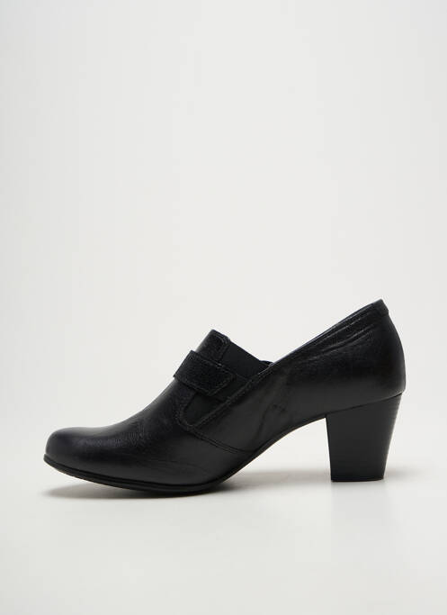 Derbies tissage satiné talon de 4 à 6cm noir ALPINA femme