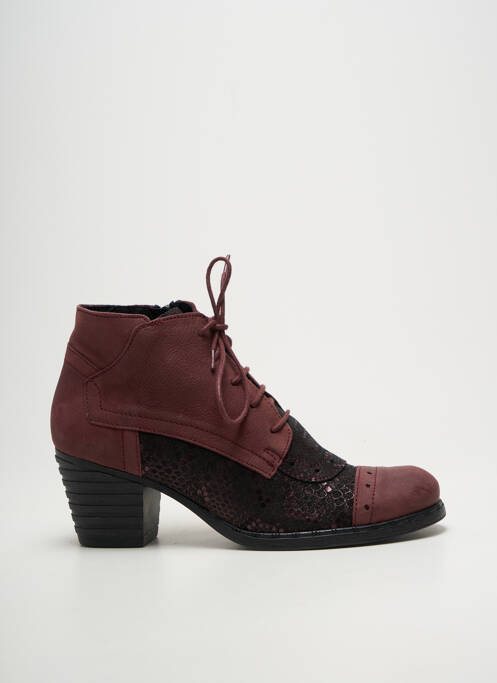 Bottines/boots fermeture zip et lacets talon de 4 à 6cm violet ALCE SHOES femme