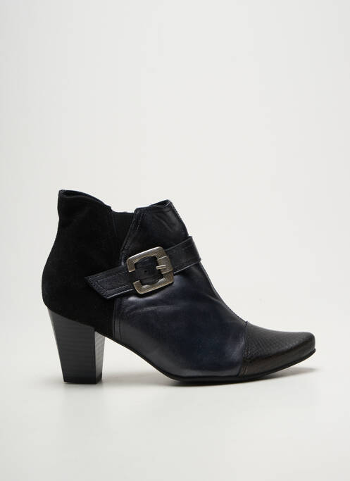 Bottines/boots tissage satiné talon de 4 à 6cm noir GEO-REINO femme