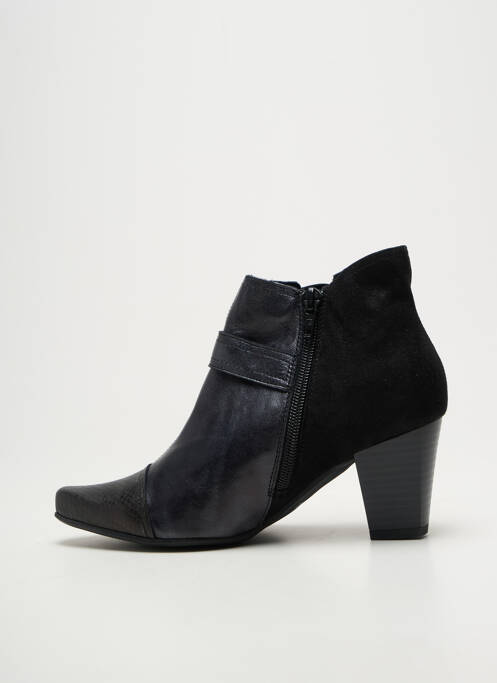 Bottines/boots tissage satiné talon de 4 à 6cm noir GEO-REINO femme