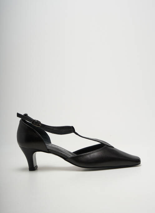 Escarpins tissage satiné talon de 4 à 6cm noir BRENDA ZARO femme