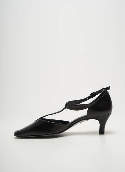 Escarpins tissage satiné talon de 4 à 6cm noir BRENDA ZARO femme