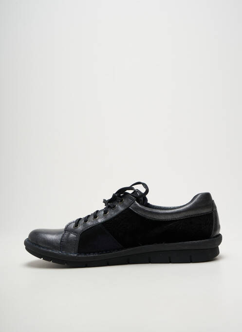 Baskets fermeture zip et lacets talon plat jusqu'à 3cm noir NICE femme