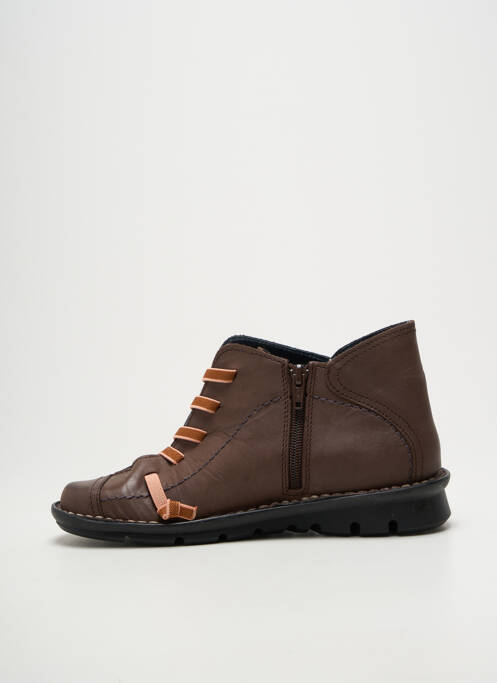 Bottines/boots bout rond talon plat jusqu'à 3cm marron NICE femme