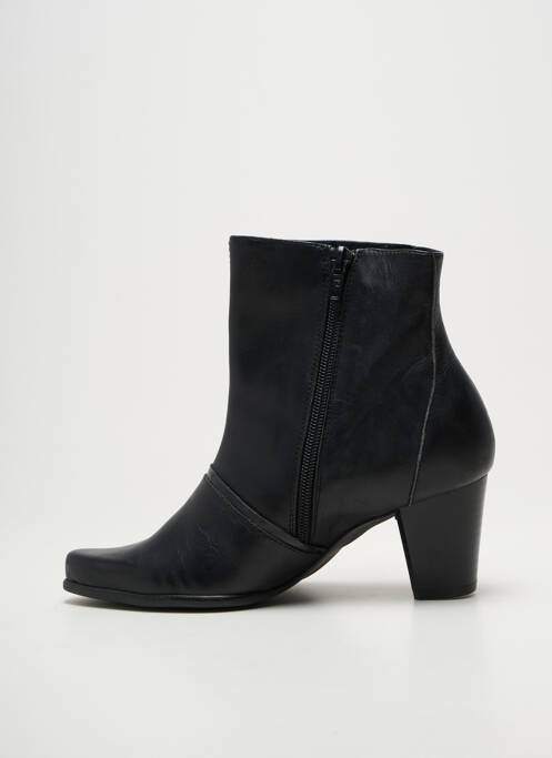 Bottines/boots tissage satiné talon de 4 à 6cm noir GEO-REINO femme