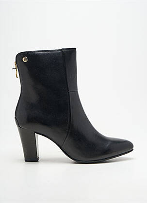 Bottines/boots tissage satiné talon de 7 à 9cm noir CAPRICE femme