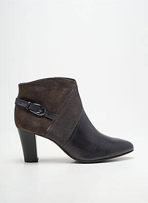 Bottines/boots tissage satiné talon de 4 à 6cm noir CAPRICE femme