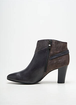 Bottines/boots tissage satiné talon de 4 à 6cm noir CAPRICE femme