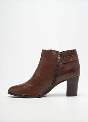 Bottines/boots fourrée talon de 7 à 9cm marron CAPRICE femme
