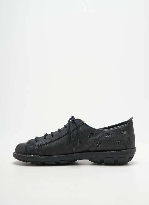 Baskets bout rond talon plat jusqu'à 3cm noir NICE femme