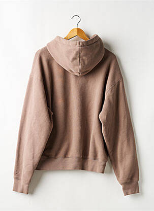 Sweat-shirt à capuche tissage jersey manches longues marron DECATHLON femme