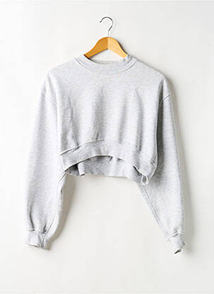 Sweat-shirt stretch manches longues gris ASOS femme