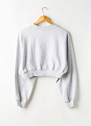 Sweat-shirt stretch manches longues gris ASOS femme