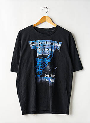 T-shirt stretch manches courtes noir GIRAFON BLEU homme