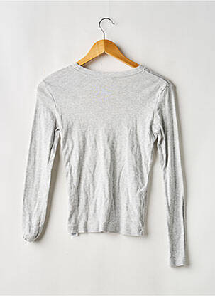 T-shirt manches longues manches longues gris TOPSHOP femme