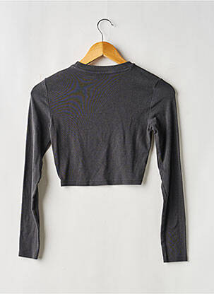 Top stretch manches longues gris ZARA femme