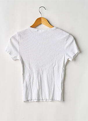 T-shirt stretch manches courtes blanc DIVIDED H&M femme