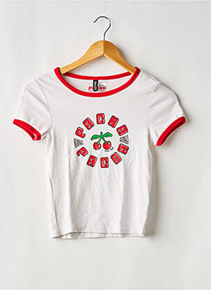 T-shirt sérigraphie manches courtes rouge DIVIDED H&M femme
