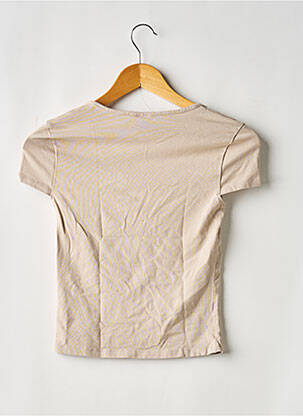 T-shirt stretch manches courtes marron GINA TRICOT femme