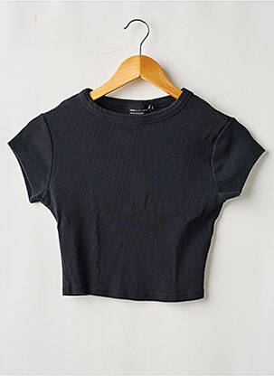 T-shirt coupe droite manches courtes noir ASOS femme