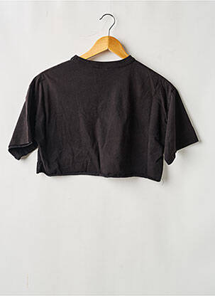 Top tissage jersey manches courtes noir ASOS femme