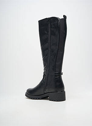 Bottes tissage satiné talon de 4 à 6cm noir LPB femme
